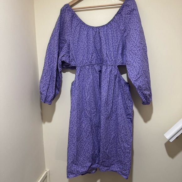 Women’s NWT No Boundaries Purple Floral Cut Out Sides Party Summer Dress Size 3X - Picture 13 of 16